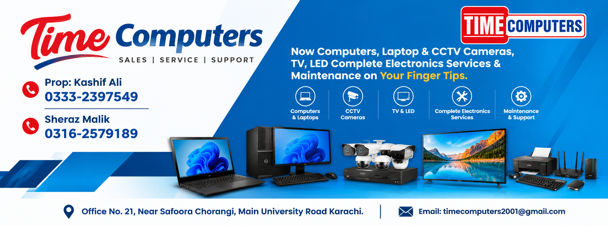 Time Computers Tech Services Banner